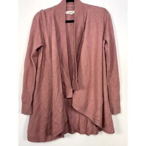 Women's Small Ann Taylor LOFT Mauve Pink Open Front Cardigan